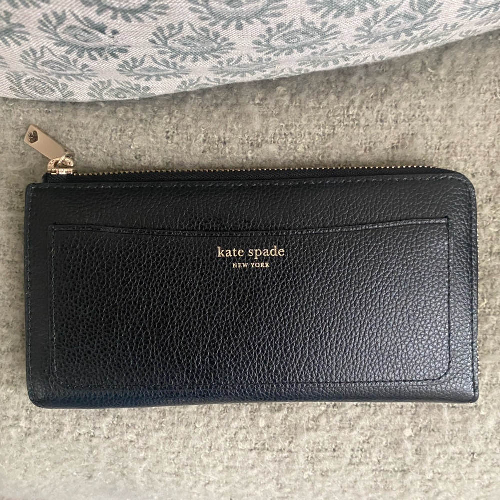 Kate Spade Black Zip-Around Wallet